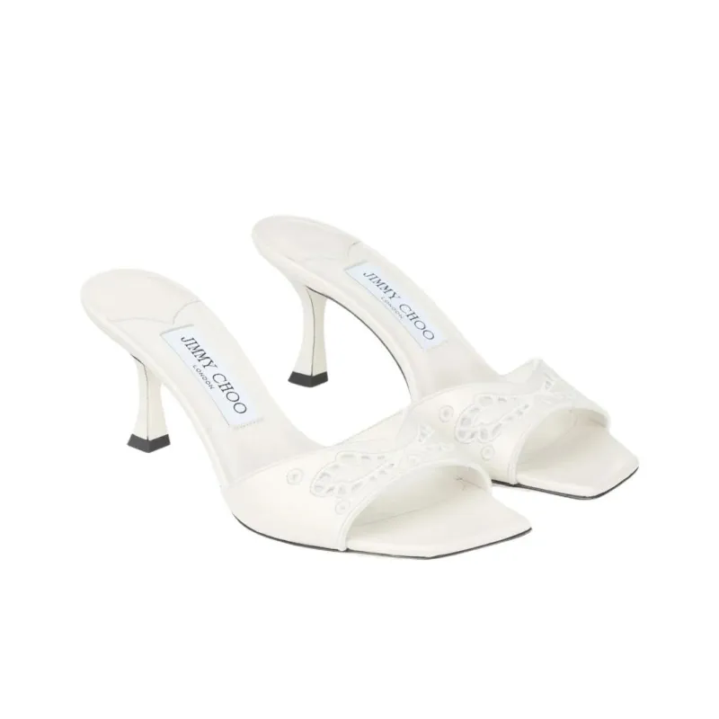 Jimmy Choo Slide Slippers 7cm Women's Latte-2