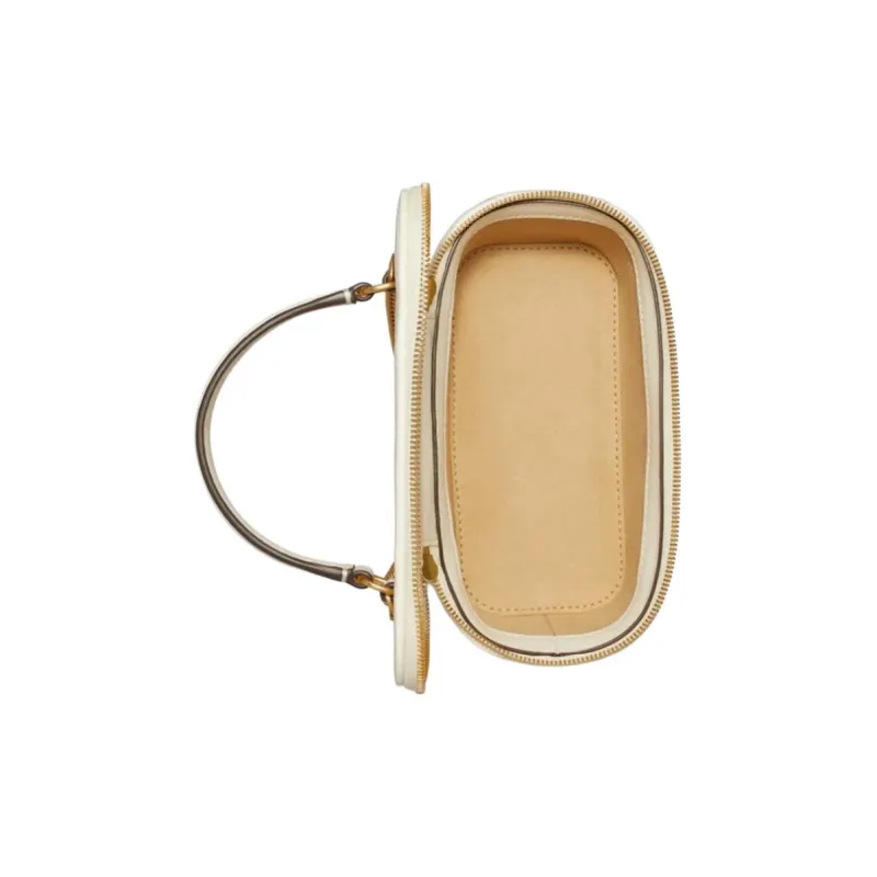 TORY BURCH Kira Diamond Quilt Vanity Case Warm White-2