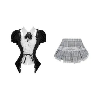 Udon House Two Piece Skirt Sets Women's