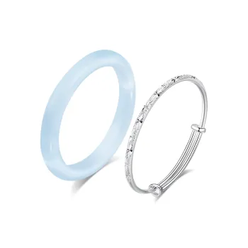 Master Kim Glass Cat Eye Bangles Women's
