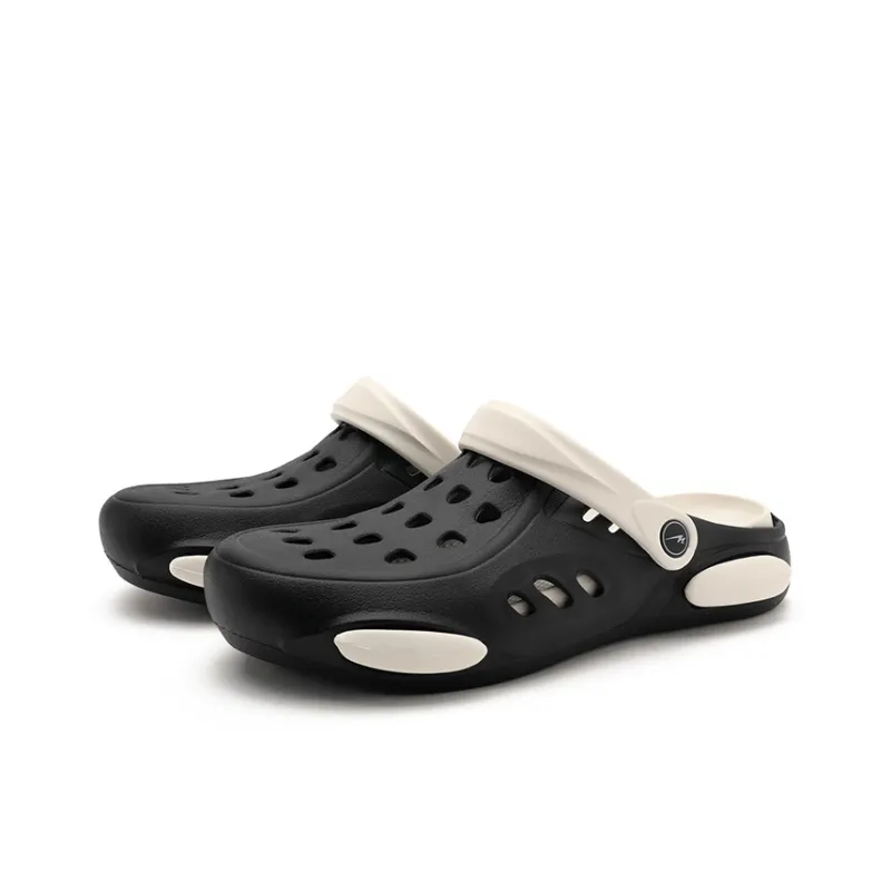 DOUBLE STAR 88 Clogs Men's Black White-1