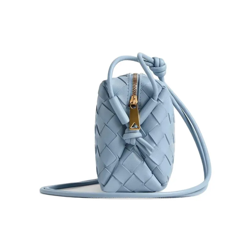 Bottega Veneta LOOP Sheepskin Crossbody Bag Mini Women's Ice Blue-2