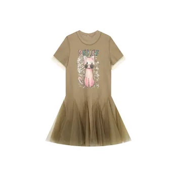 LUYOUYE Short Sleeved Dress Women's
