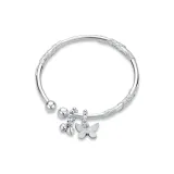 Floral Splendor Butterfly Bell Bangle