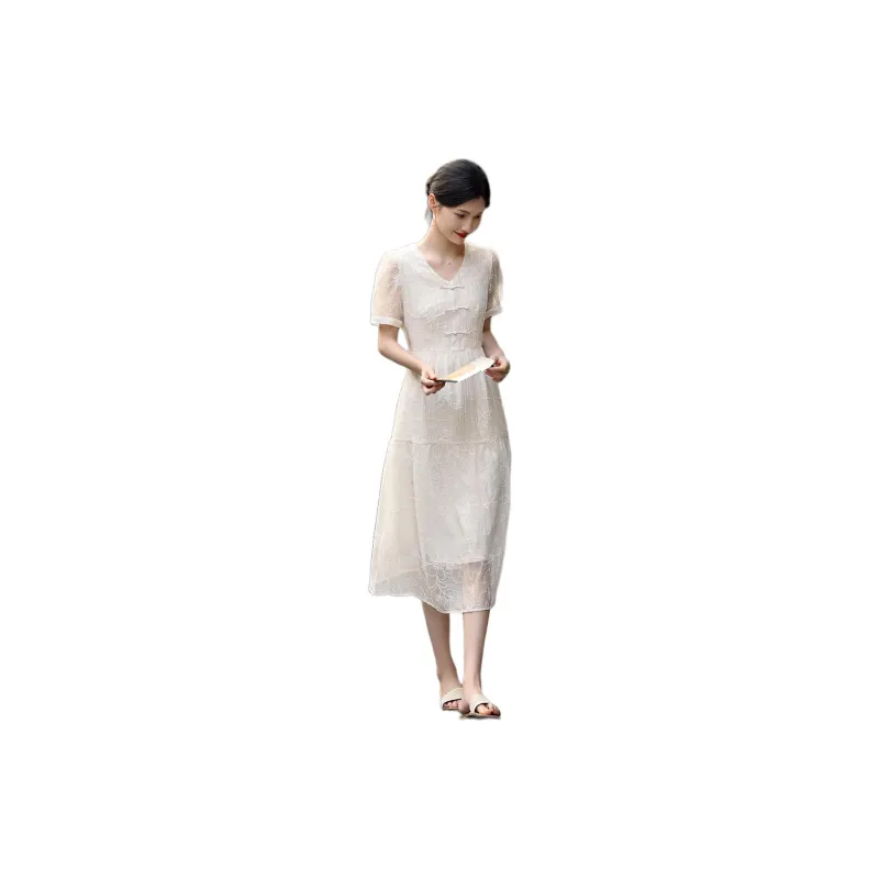 LUYOUYE Short Sleeved Dress Women's-0