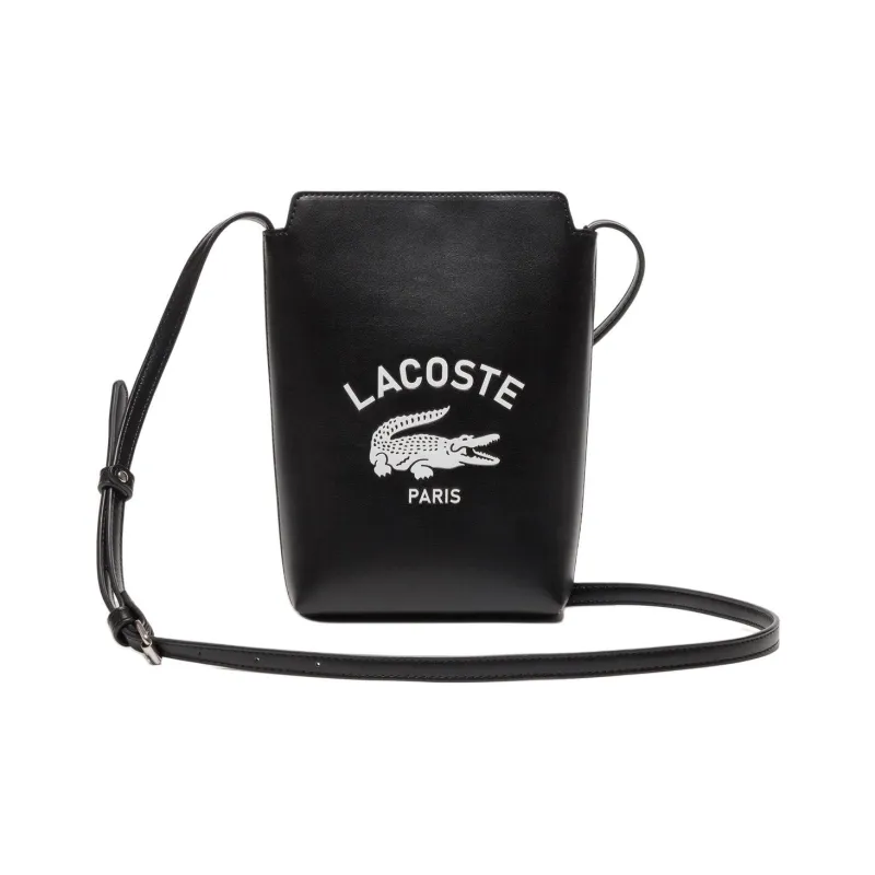 LACOSTE PU Shoulder Bag Mini Women's Black-0