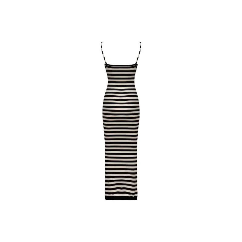 GUOZHEN Slip Dresses Women's Striped Dress-1
