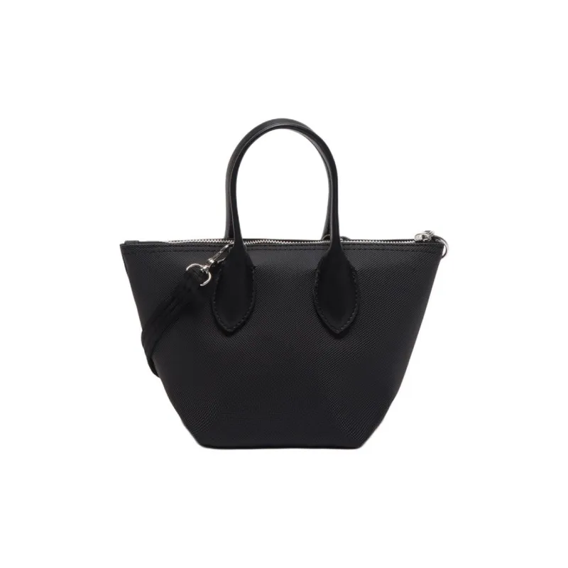 LACOSTE PVC Tote Bag, Shopping Bag, Crossbody Bag, Handbag Mini Women's Black-2