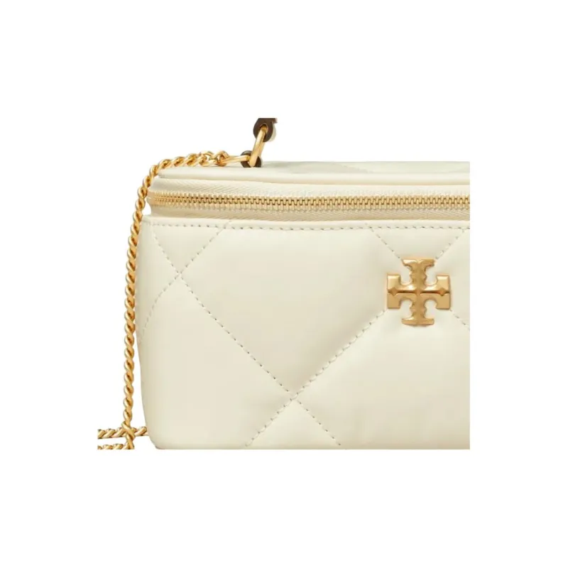 TORY BURCH Kira Diamond Quilt Vanity Case Warm White-3