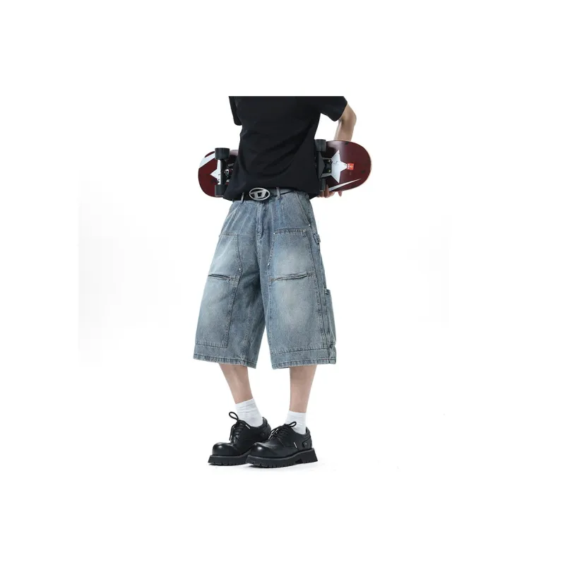 TELENT Denim Shorts Unisex Blue-1