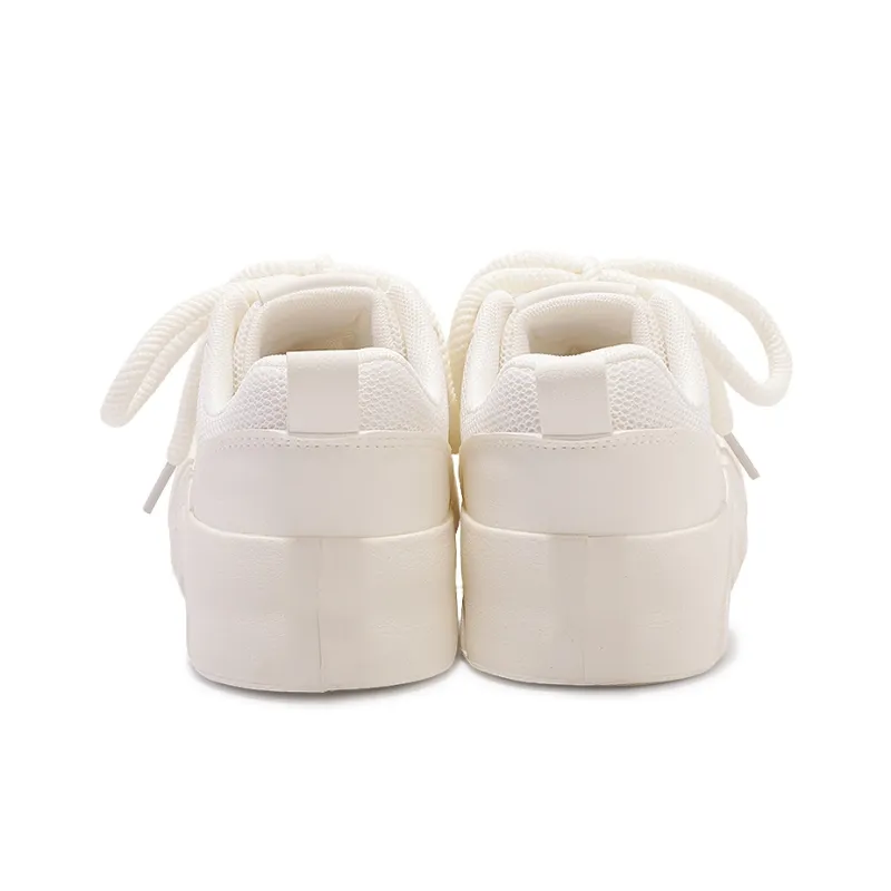 Shen Linsen Anti Slip Wear Resistant Low Top Skateboard Shoes Women's Beige-5