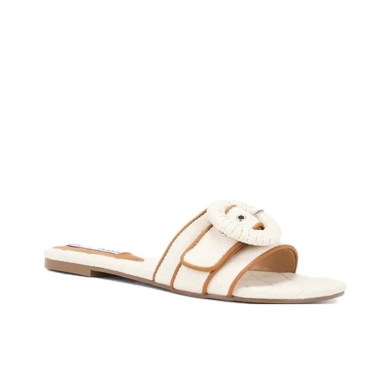STEVE MADDEN Abrasion Resistant Slide Slippers Women's White-2