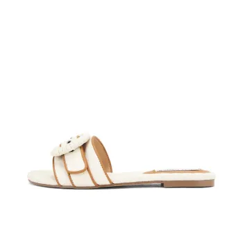 STEVE MADDEN Abrasion Resistant Slide Slippers Women's White