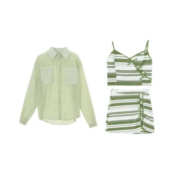 TIBINB Two Piece Skirt Sets Women's