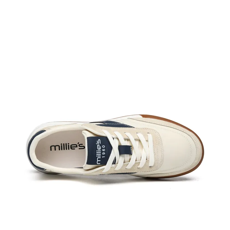 MILLIE'S Low Top Casual Shoes Men's Beige Blue-4