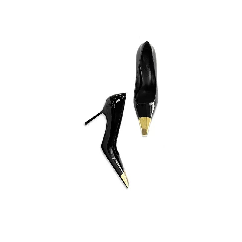 GOSO Slim Heel High Heels Women's Black-4