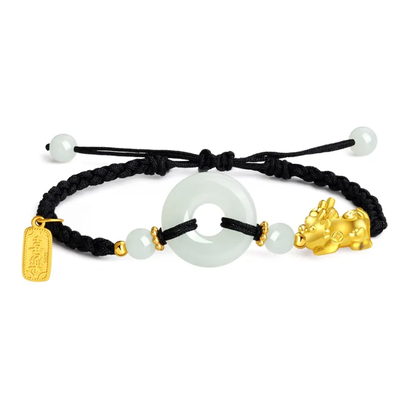 Lao Feng Xiang Hetian Jade White Jade/Pale Greenish White Jade Unisex-0