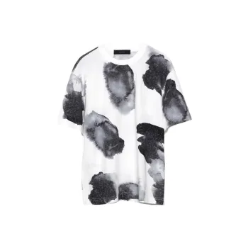 RAYSHOW T Shirts Men Black White
