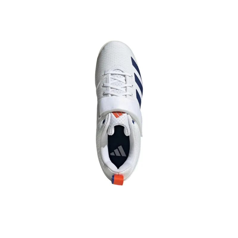 Adidas POWERLIFT 5 Anti Slip Wear Resistant Low Top Training Shoes Unisex White Blue-2