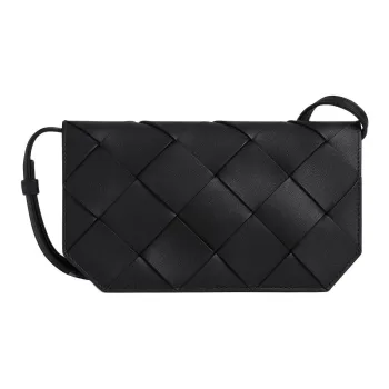 Bottega Veneta Diago Cow Leather Crossbody Bag Men's Black