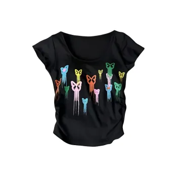 FOCOS STUDIO Flutter Sleeve T Shirt Women's