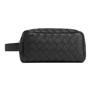 Bottega Veneta Intrecciato Cow Leather Clutch Men's Black
