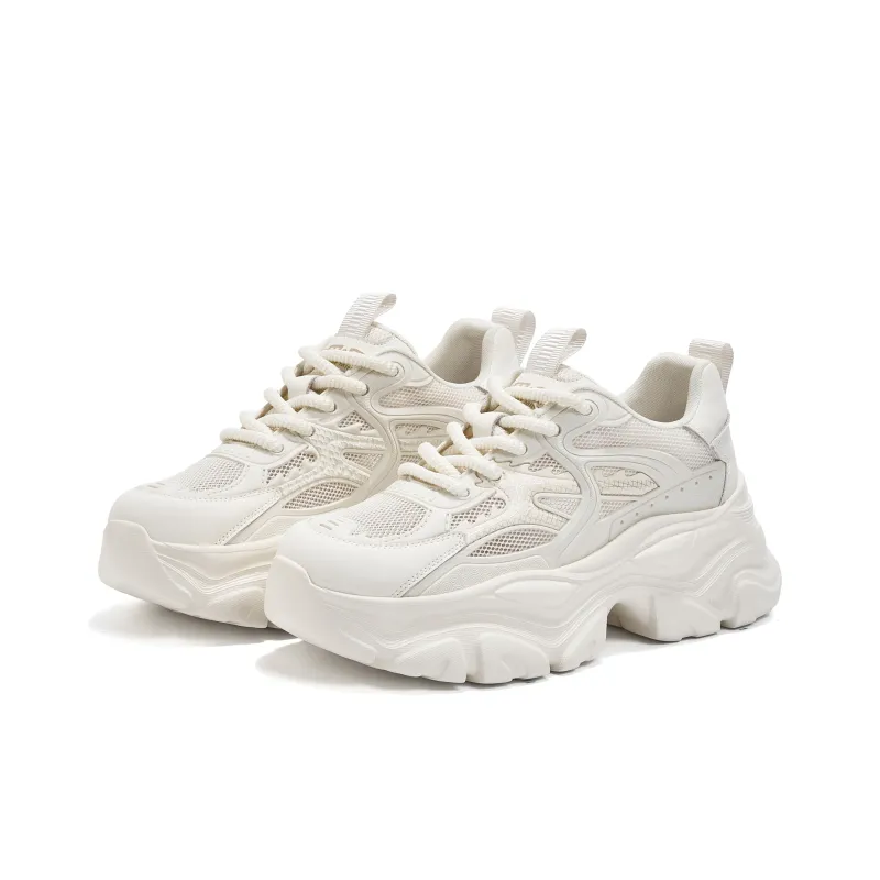 Hotwind Lightweight Breathable Height Increasing Low Top Chunky Sneakers Women's-2