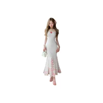 Flowers In Water Slip Dress Women's
