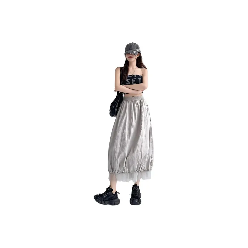 Flowers In Water Casual Long Skirt Women's-7