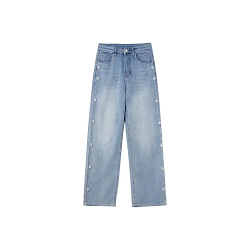 LUYOUYE Jeans Women's Light Blue
