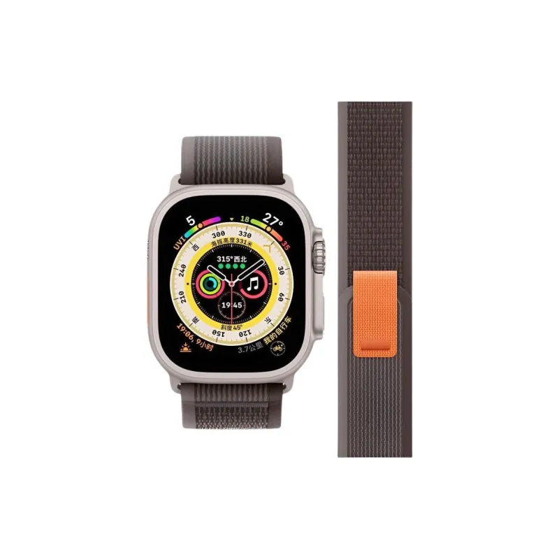KVZUVUU IwatchS10/s9/8/7/6/Ultra Apple Compatibility Watch Band Nylon Material-3