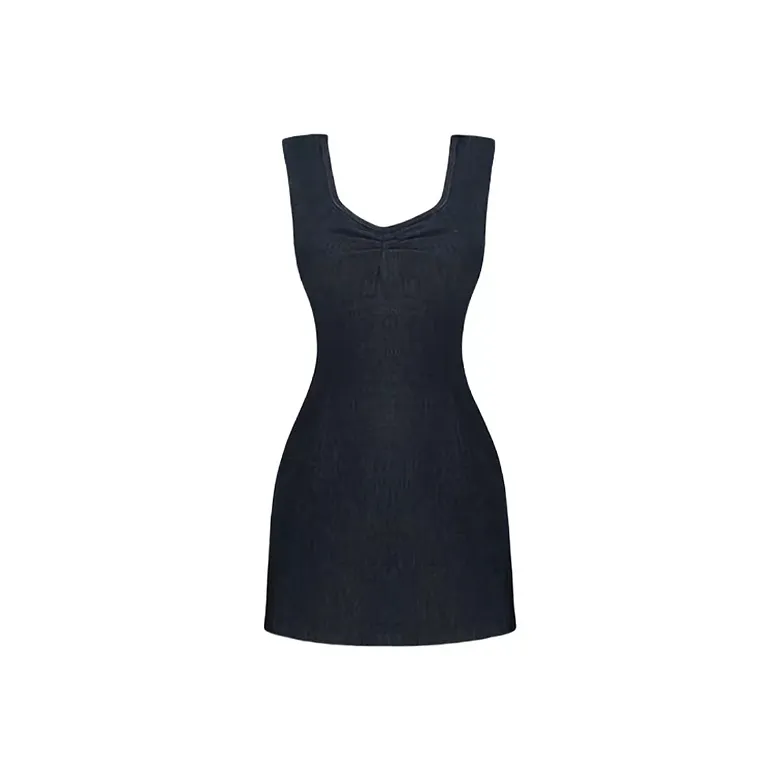 KYKW Sleeveless Dresses Women's Vintage Blue-0