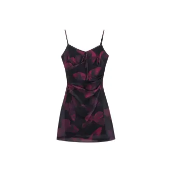 DOKZB Slip Dresses Women's Red