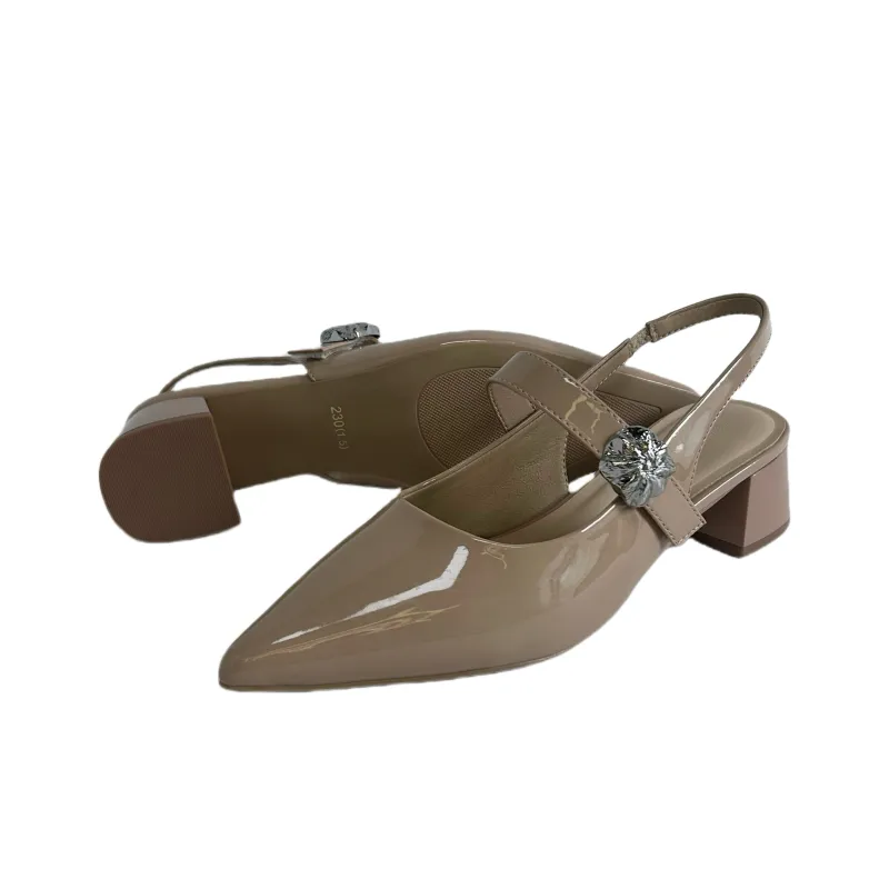 Shoe Lady Chunky Heel High Heels 4cm Women's-14