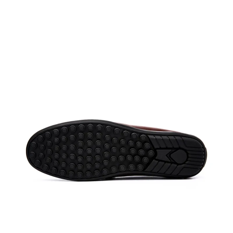 DILIKAN Men's Casual Shoes Men Low Top Black/Brown-9