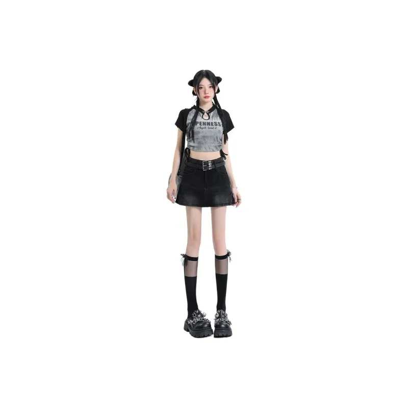 MPOX Denim Short Skirts Women's-1