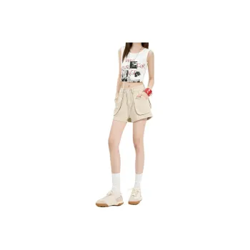 LCEVHZ'S Denim Shorts Women's Creamy Apricot
