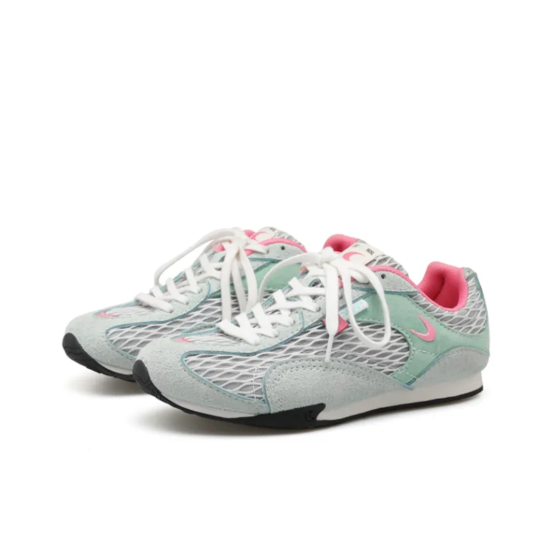 Cat&Sofa Slip Resistant Shock Absorbers Low Top Casual Shoes Unisex Mint Pink-1