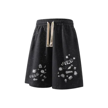 JINBEILE Casual Shorts Unisex Black
