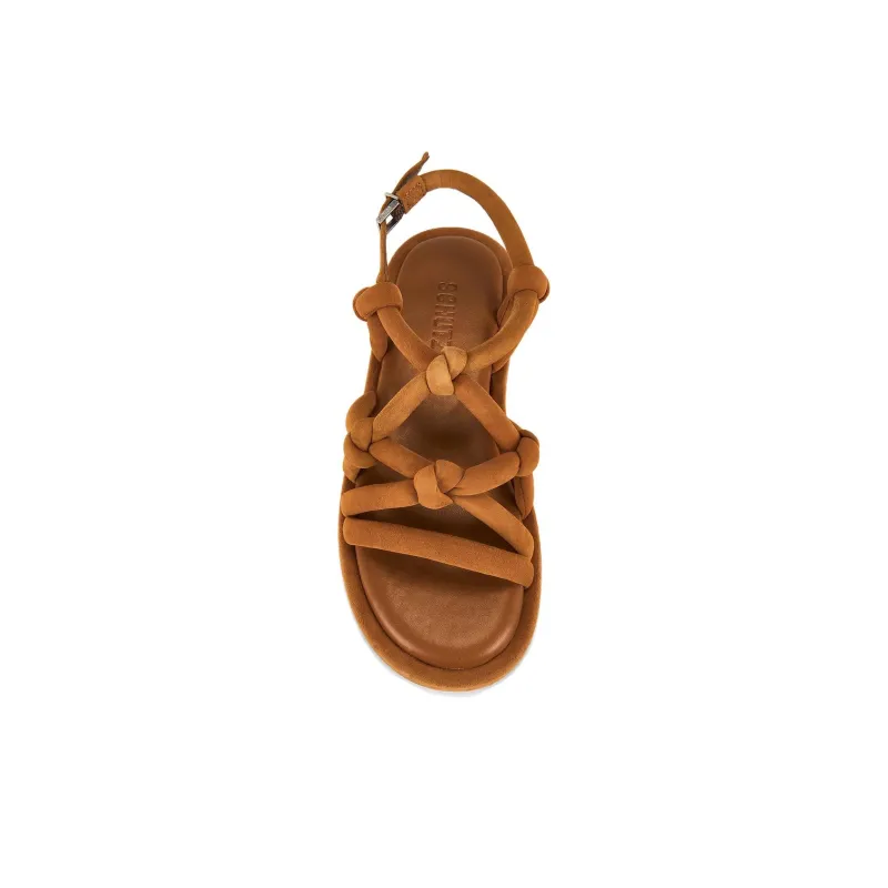 Schutz One Strap Sandals Women's Brown-4