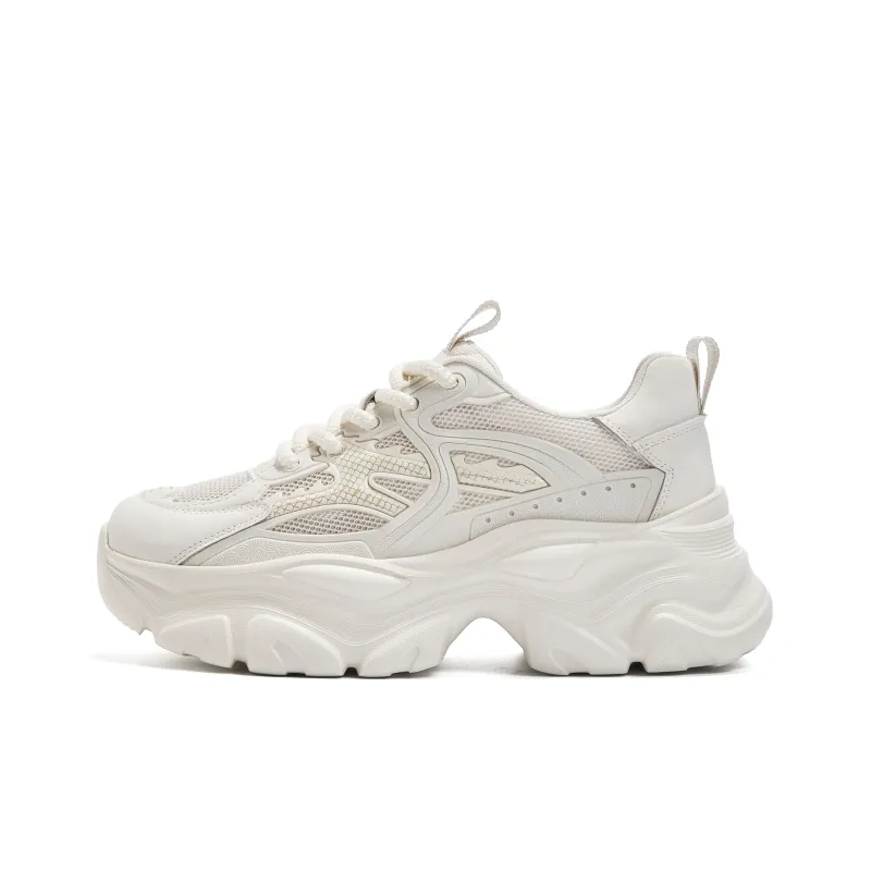 Hotwind Lightweight Breathable Height Increasing Low Top Chunky Sneakers Women's-0