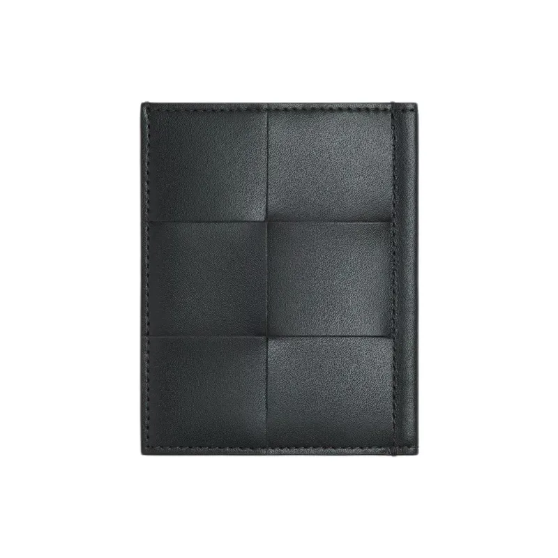 Bottega Veneta Calfskin Card Holder Men's Slate Wood Color-1