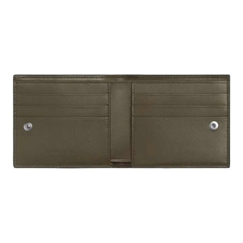 Bottega Veneta Calfskin Wallet Men's Slate Wood Color-1