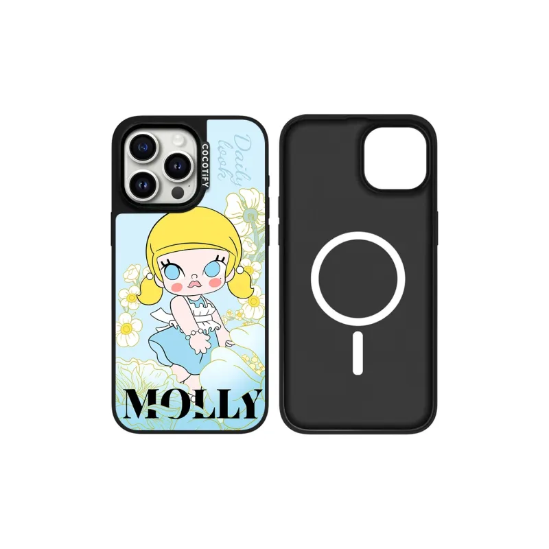CORBELLATI ABS+PC Material Magnetic Gilded Jasmine Girl Phone Cases Compatible With Apple IPhone 12/13/14/15/16/Pro/Mac-1