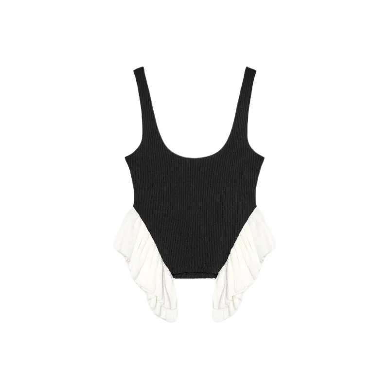 ZARA Tank Tops Women's Black/White-1