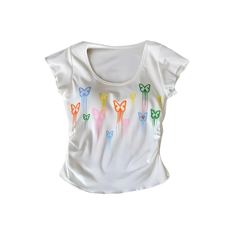 FOCOS STUDIO Flutter Sleeve T Shirt Women's-0