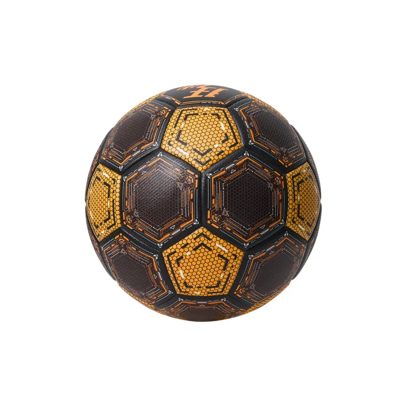 Kuangmi Size 5 Soccer PU Seamless Thermal bonding Unisex Black Gold-48