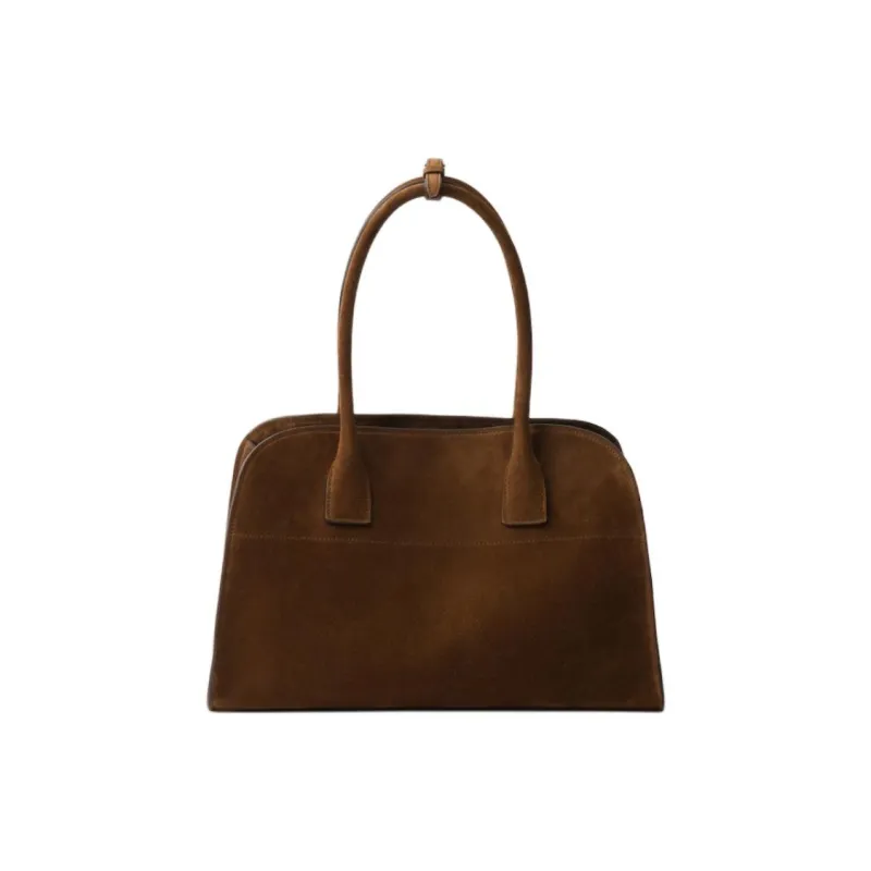 PRADA Leather Tote Bag, Shopping Bag, Handbag Medium Size Women's Dark Brown-2