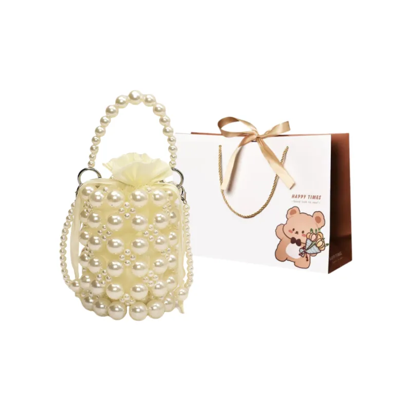 ERANGBEAR Woven Handbag Regular Women's White-0