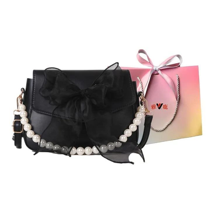 Yalu PU Shoulder Bag Women's White/Black/Blue/Pink-14